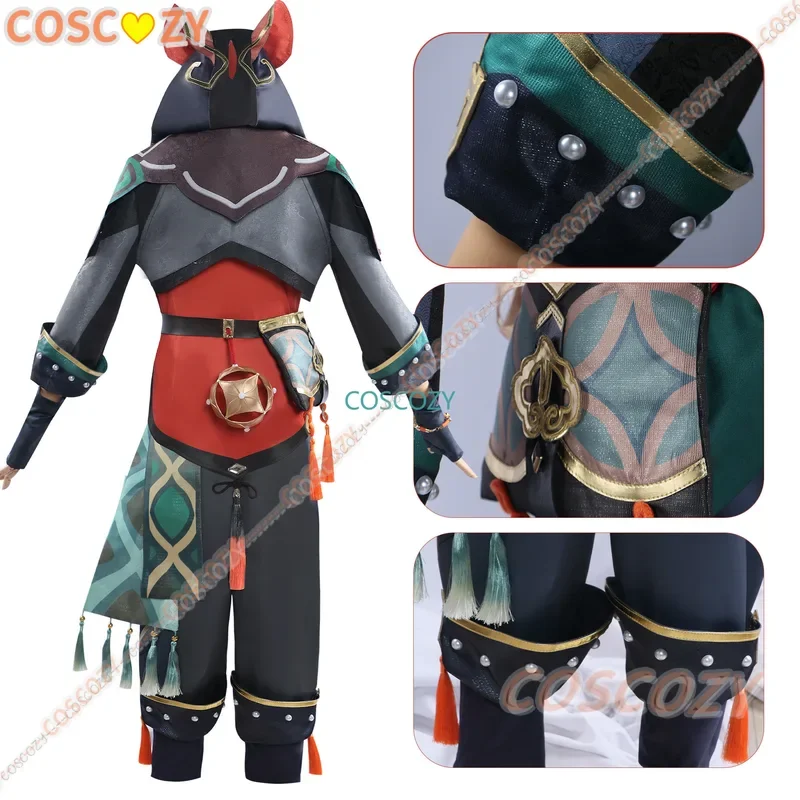 New Listing Gaming Cosplay Costume Genshinmact ung а osame иsn Gaa Ga Ming Min Liyue Lion Boy Jiaming Jia Ming Cos Wig Set Wig H