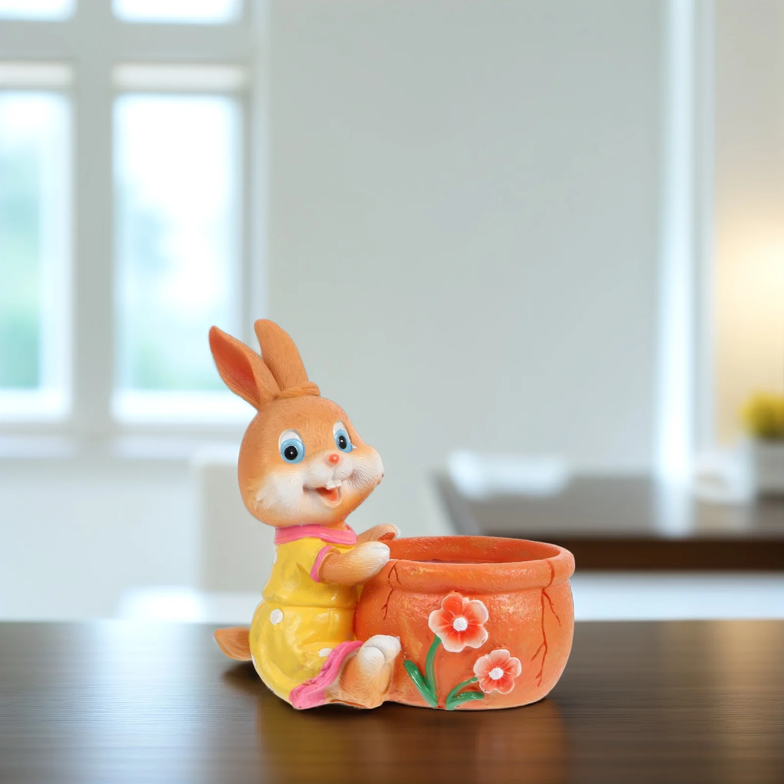 

Цветочный горшок с кроликом, мультяшный дизайн с животными, кашпо для суккулентов в помещении и на открытом воздухе, материал высокого качества, экологически чистая идея для подарка