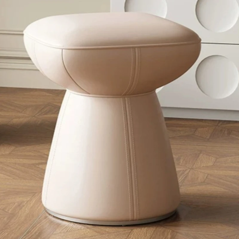 Square Wooden Vanity Stool Dining Swivel Rotatable White Vanity Stool Foot Girls Silla Para Tocador Maquillaje Bedroom Furniture