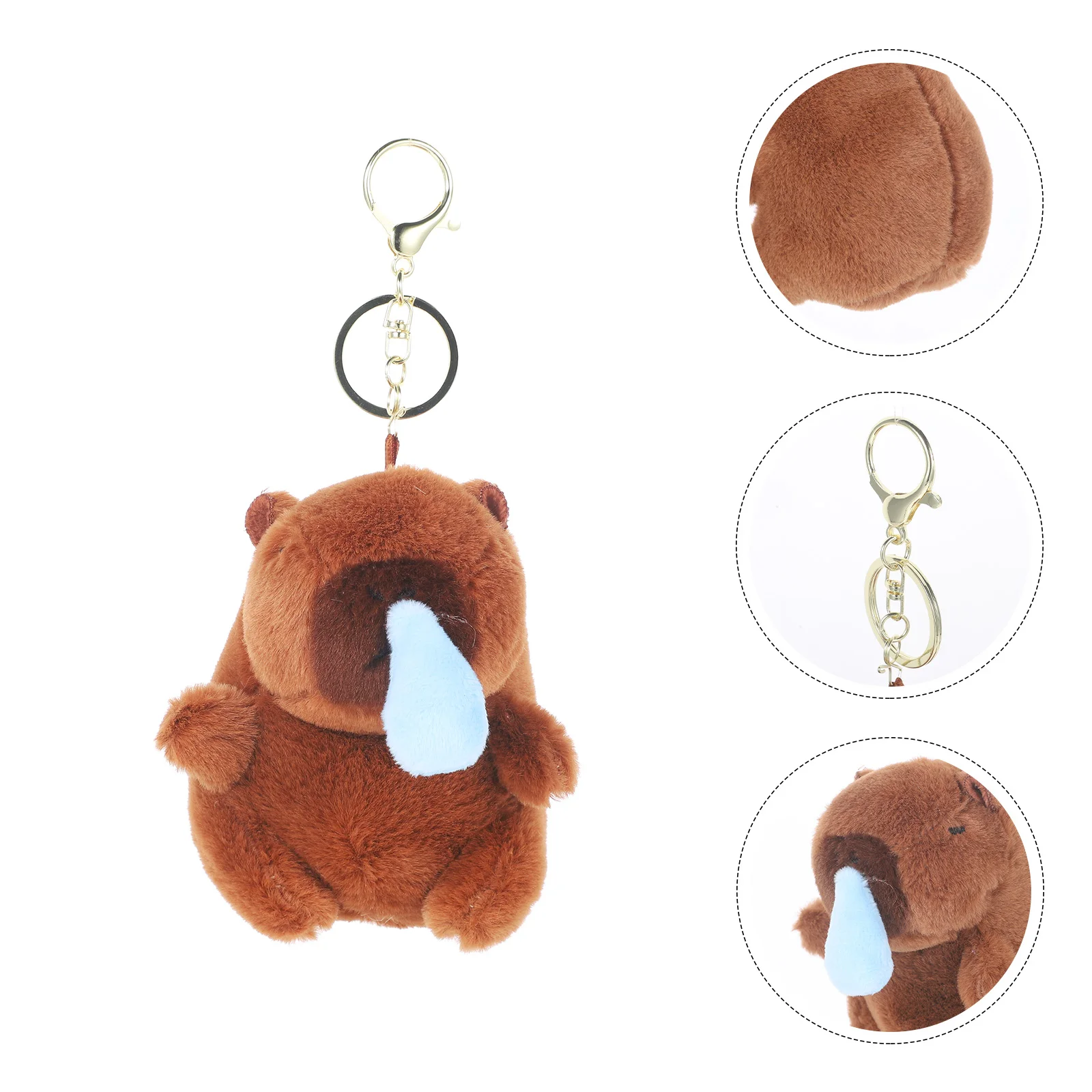 

Capybara Keychain Locket Backpack Pendant Bag Stuffed Toy Plush Keychains Decor Lovers DIY