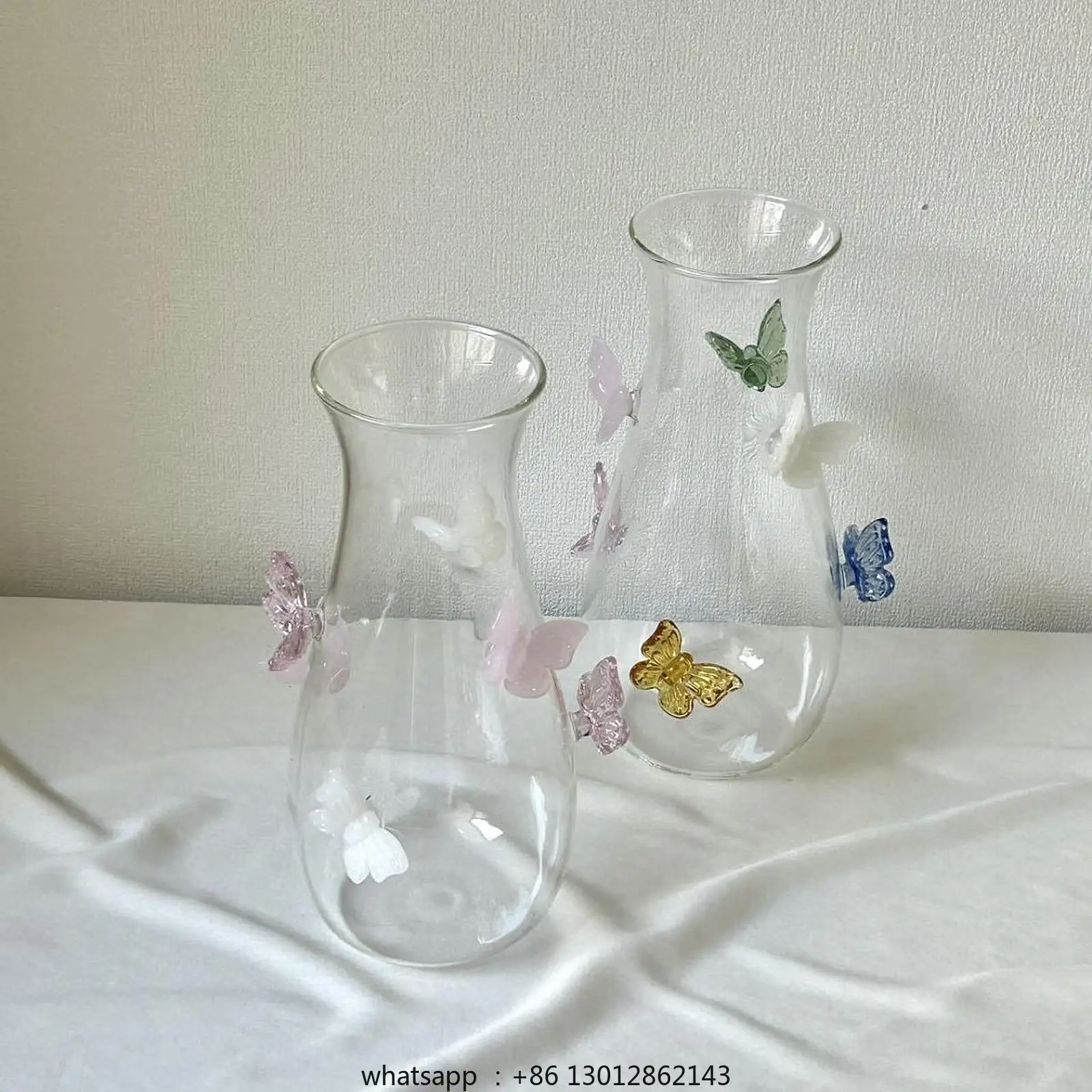 

3D ваза-бабочка, банка ручной работы, домашний декор, бутылка, ваза-бабочка, боросиликатное стекло для подарка, вечеринки, гостиной, настольная столешница