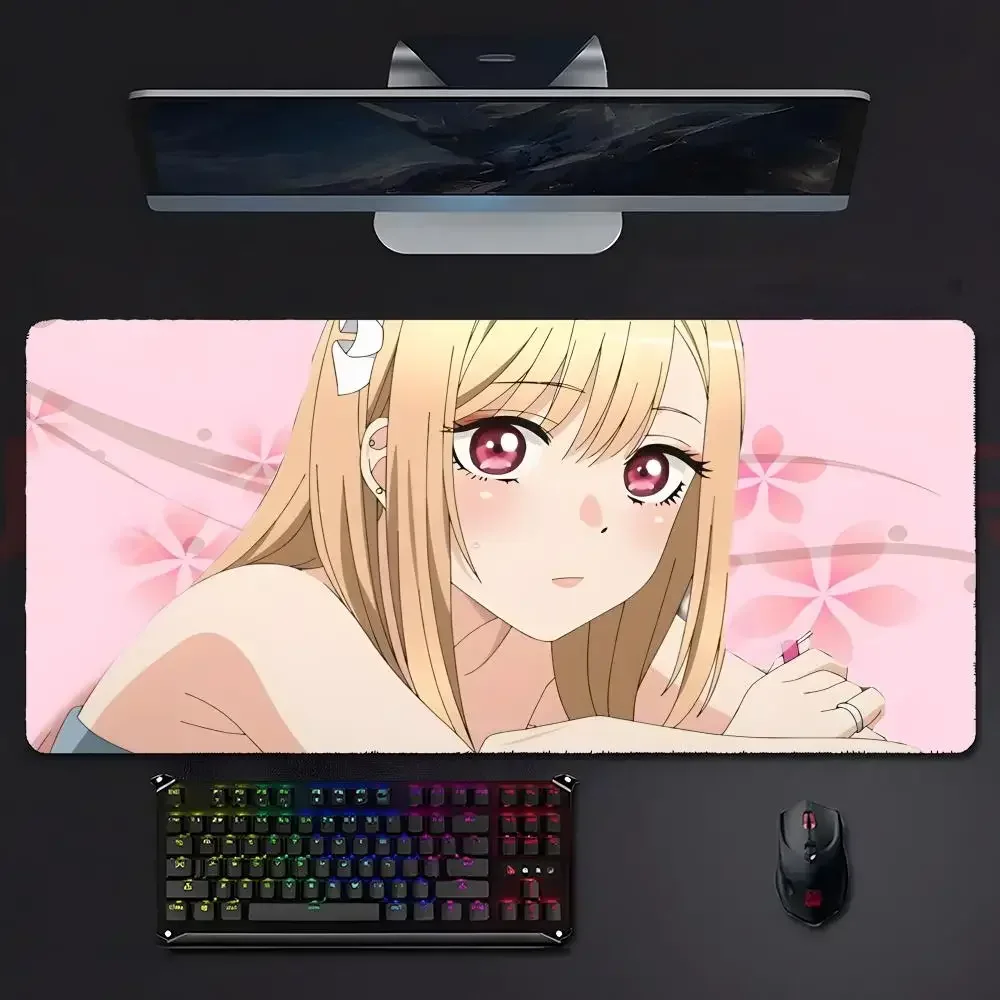 CIFBUY My Dress-Up Darling Marin Kitagawa Anime Mouse Pad, Blonde Cute Girl Non Slip Large Gaming Desk Mat