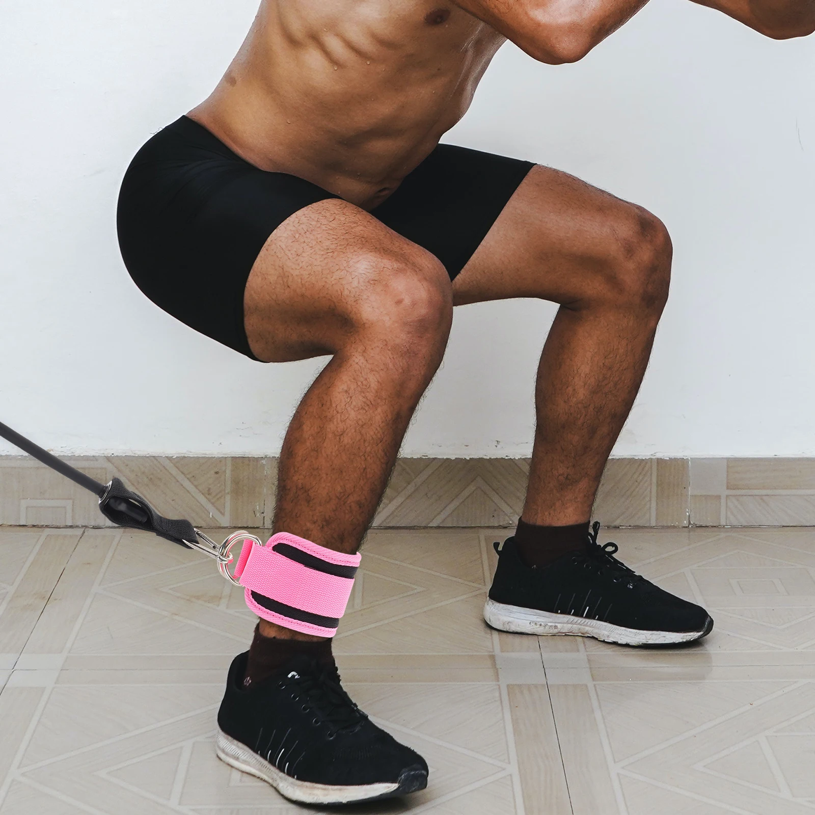 

1pc Ankle Buckle Pulling Rope Band For Fitness Training Durable Exercise Strap Gym Accessory Training Supply