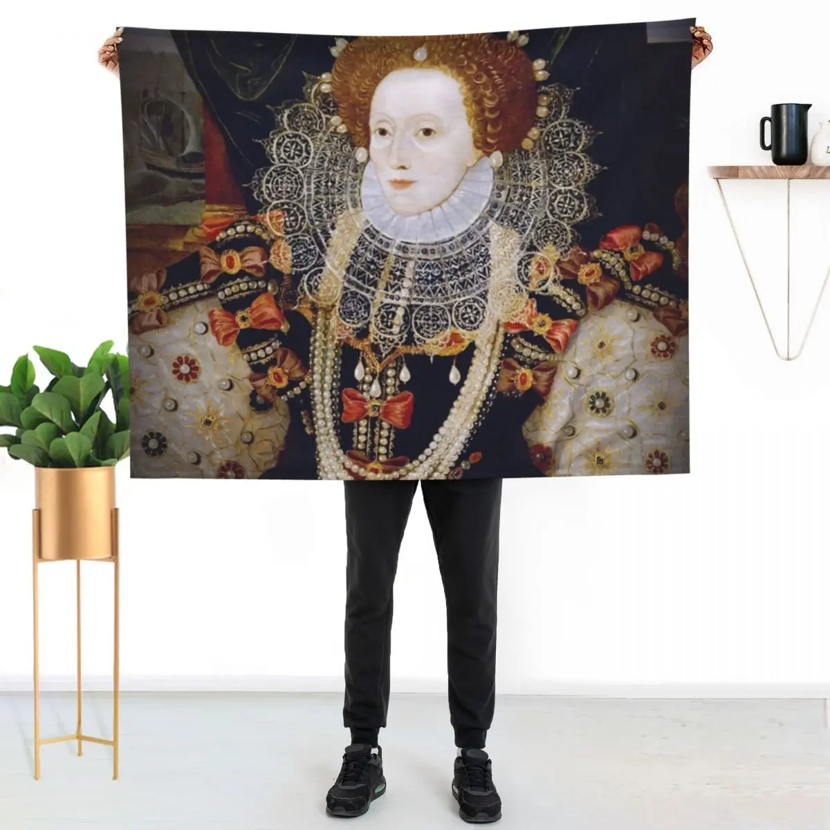 Queen Elizabeth I Portrait Throw Blanket Furrys Beach Sofa Throw Luxury Throw Decorative Sofas for sofa Blankets