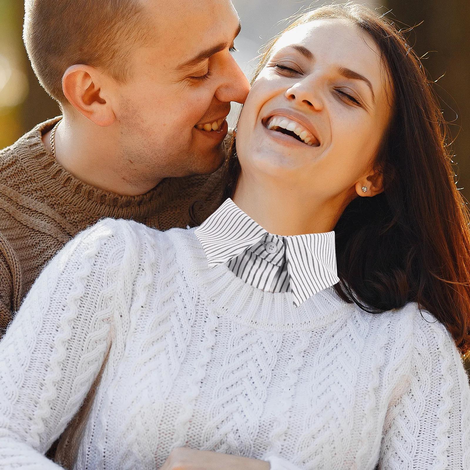 

Комплект из 1 предмета: съемный воротник и манжеты из полиэстера, заостренный воротник, аксессуары для офисной деловой рубашки, накладные воротники