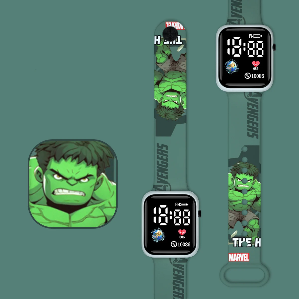 New Cartoon Printed Spideman Children Watches for Kids Boys LED Electric Iron Man Watch Girls Women Student Gift view 5