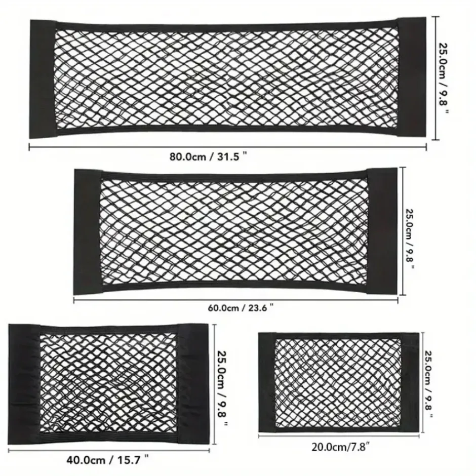 Universal Car Mesh Bag Storage Net Car Storage Bag Double Mesh Trunk Storage Net Car Built-in Storage Bag Car Trunk Storage Net image 2