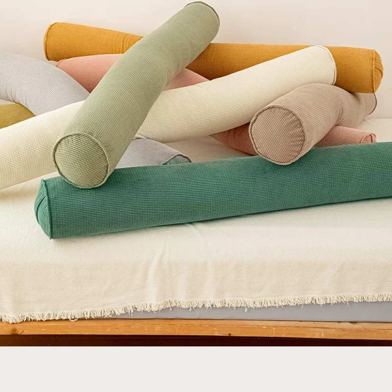 Corn Grain Cylindrical Bolster Pillow Removable Long Body Pillow Soft Waist Neck Support Cushion for Side Sleepers Home Bedding