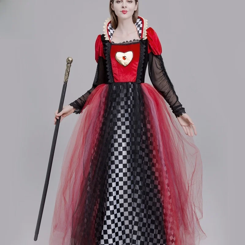 

Новинка 2025 года, костюм на Хэллоуин с сердечком, женский костюм для косплея Magic Witch Ele, красный длинный костюм для выступлений на сцене Dr