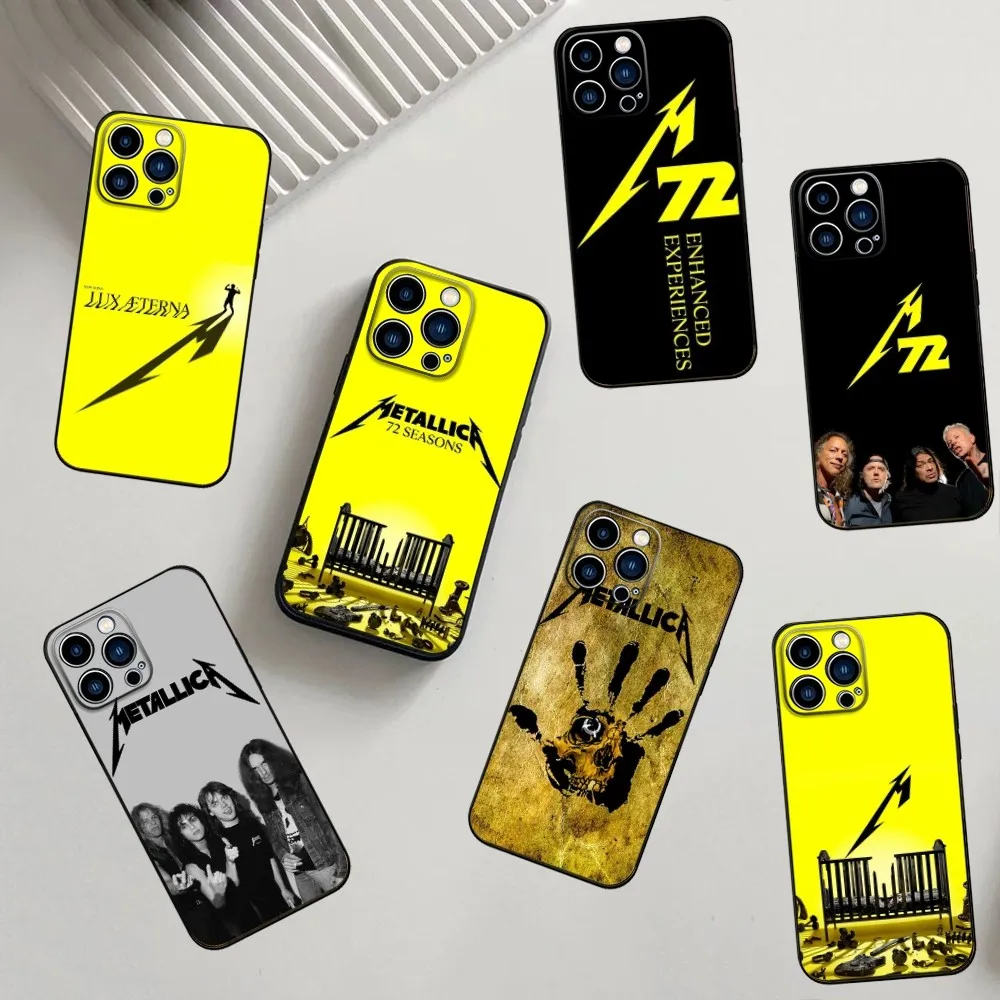 S-Seasons 72 M-Metallica Phone Case For iPhone 16,15,14,13,12,11,Pro,X,XS,Max,XR,Plus,Mini Silicone Black Shockproof TPU