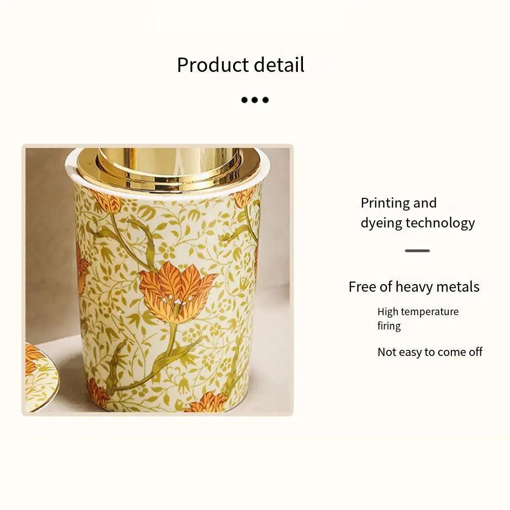 Floraler Dekorativer Keramik-Schaumseifenspender Luxuriöse Vintage-Flüssigseifenflasche Elegante 250ml Handseifenpumpflasche – Detail 8