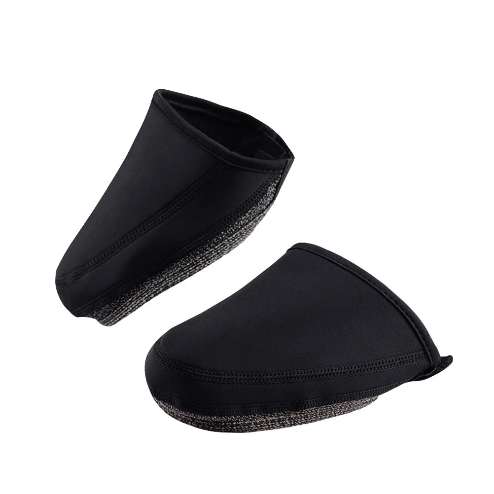 1 Paar winddichte, warme Fahrradüberschuhe, schwarz, Größe S M, halbe Überschuhe, wasserdicht, rutschfest, Schuhüberzug