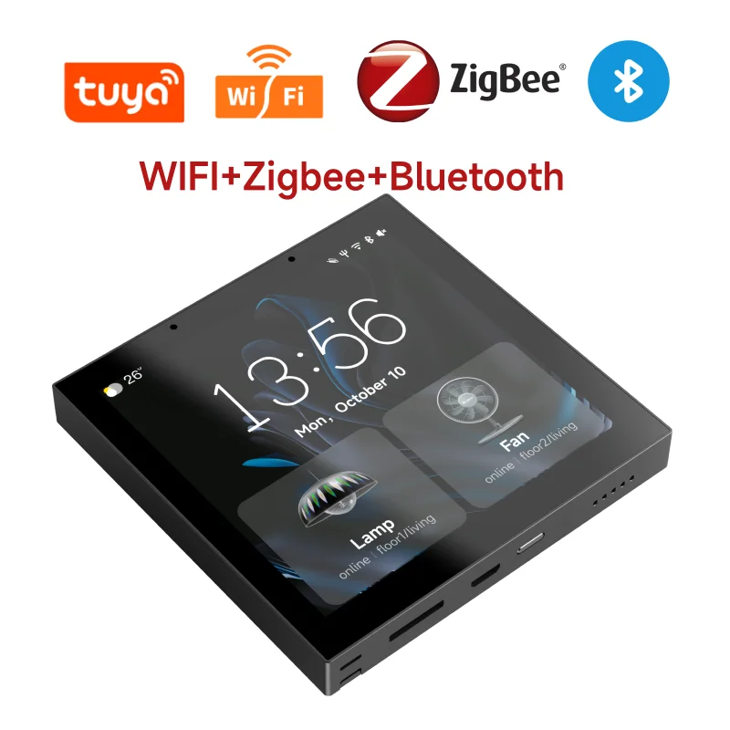 3.9 Inch IPS LCD Touch Smart Control Panel Wi-Fi Remote Switch Linux IoT Electric PC Flip Design for Hotel Home App Control