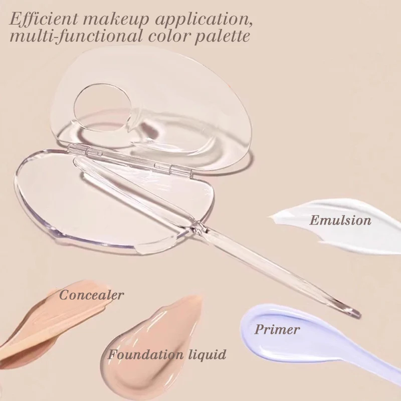 1 set acryl make-up mengpalet transparant opvouwbare vloeibare foundation kleur mengbak cosmetische schoonheid make-up mixer gereedschap