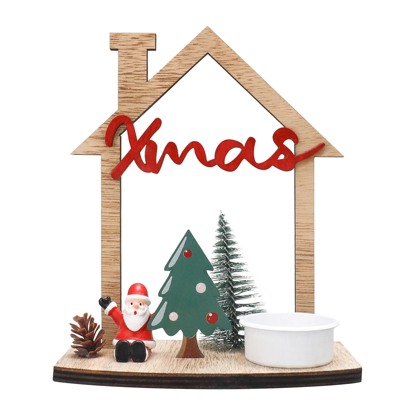 

Уникальное деревянное украшение в виде домика для праздничного сезона. Премиальное деревянное рождественское украшение, маленькое.