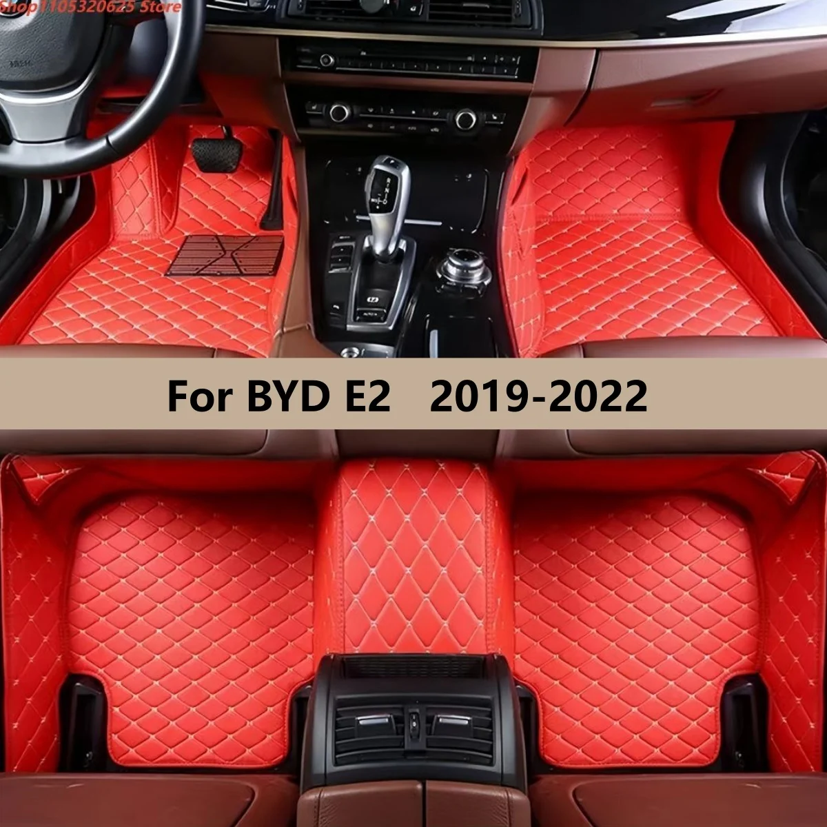 

Car Floor Mats For BYD E2 2019 2020 2021 2022 Auto Accessories Leather Waterproof Anti Slip Foot Carpet