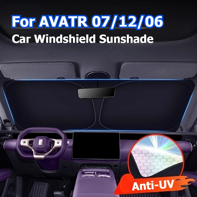 

Для Avatr 07 12 06, козырек для окна автомобиля, солнцезащитный козырек, сетчатый козырек для переднего лобового стекла, солнцезащитный крем, термостойкий анти-УФ-защита, козырек для салона