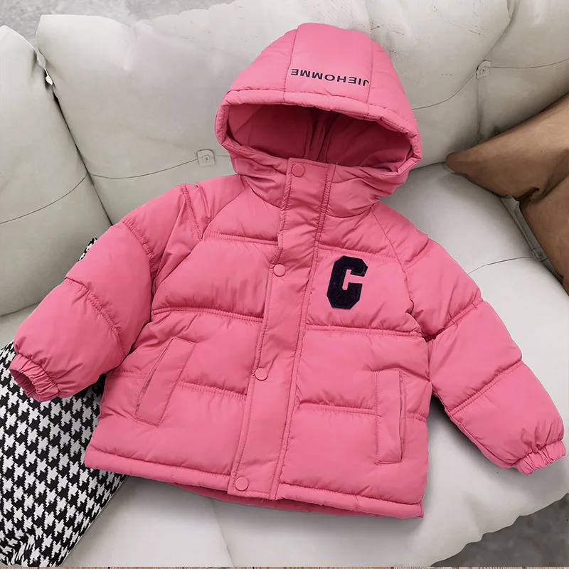 2023 Winter Girls Down Jackets Outerwear Autumn Fashion Boys Warm Down Jacket 3-12 Years Children Clothing Hooded Snowcoat Coats