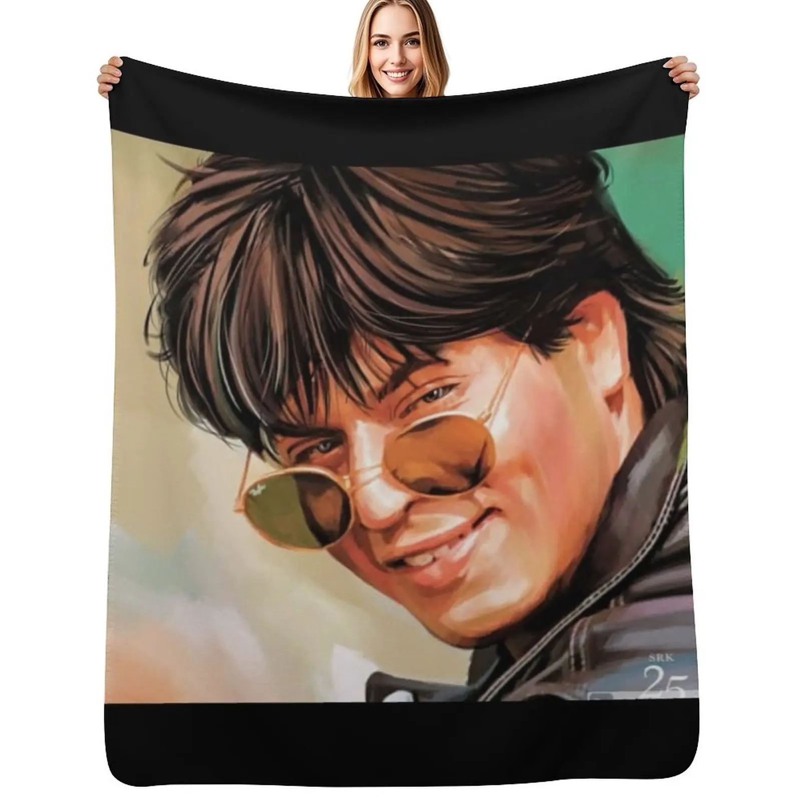 shah rukh khan painting Throw Blanket Loose Sofa Throw Bed covers cosplay anime Thin anime Blankets