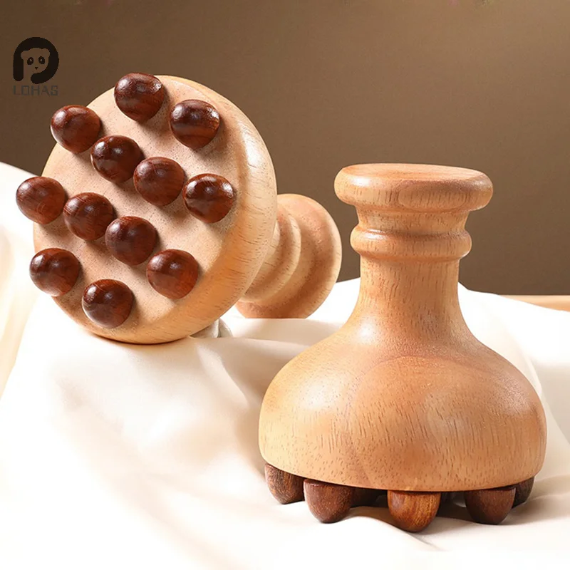 

●★☆ 1Pc Wooden Mushroom Massager Wood Therapy Massage Tool For Relief Muscle Full Body Massage Relax