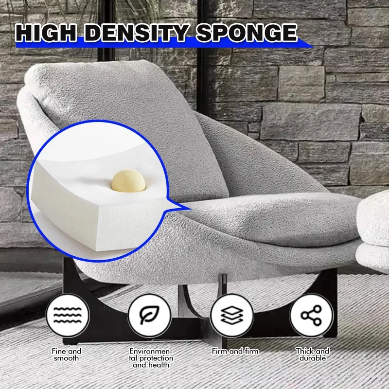 

-Fashion Popular Hotel Casual Single Sofa Chair Light Luxury Designer Living Room Curved Lazy Chair