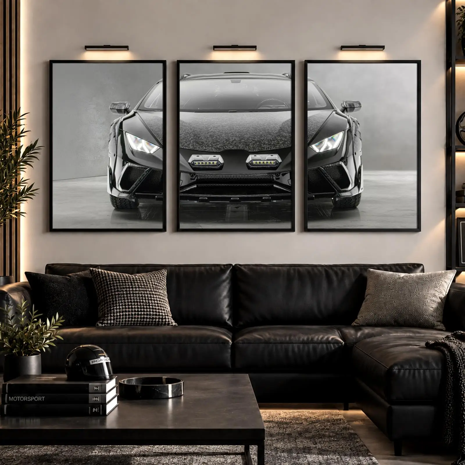 Carbon Exotic Car Painting Calligraphy Canvas Poster Set Wall Artwork Prints for Bedroom Living Room Home Decor Gift