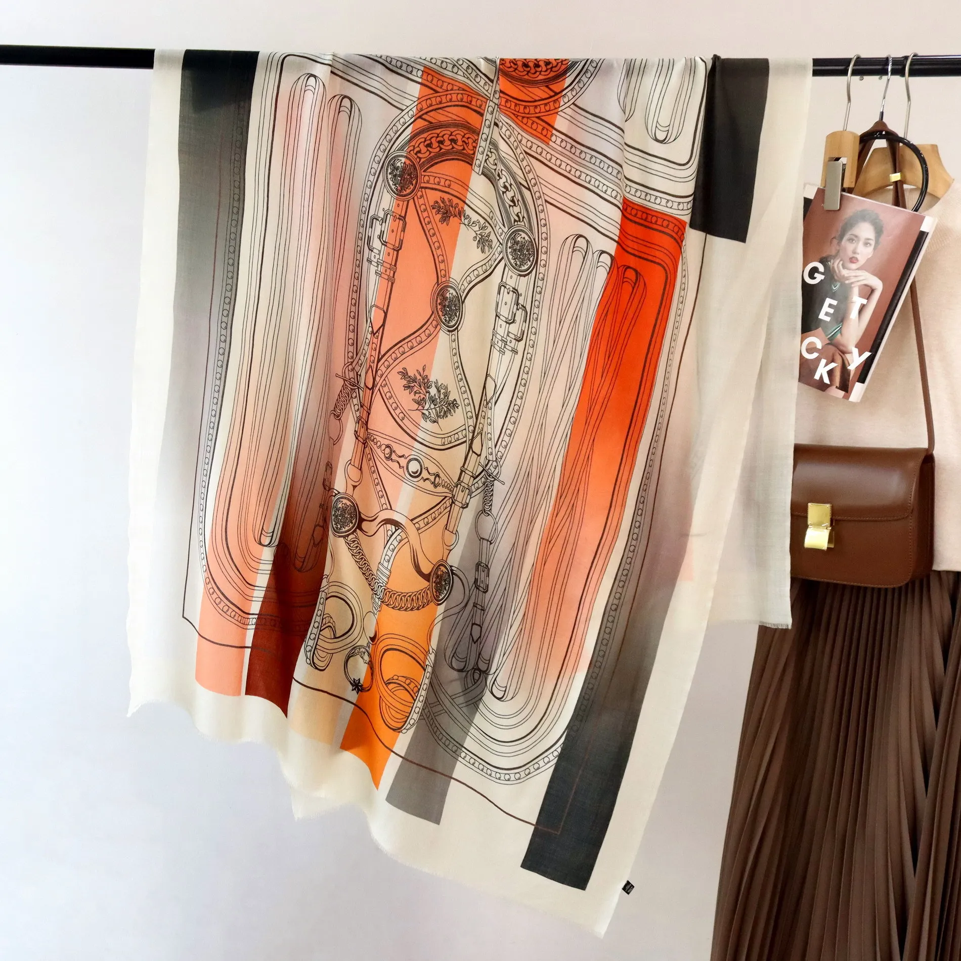 

Высококачественный элегантный женский изысканный «Grand Festive», качественный водорастворимый шерстяной теплый мягкий длинный шарф с бахромой ручной работы, шаль