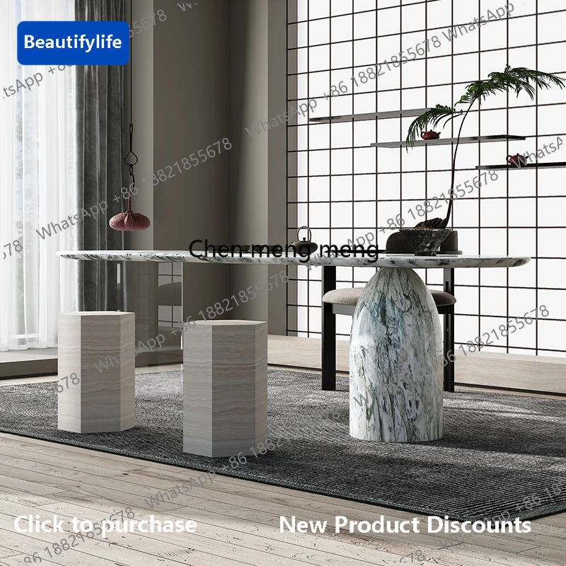 Y183 Crystal-Transparent Table Set - Space-Expanding Italian Marble Legs, Custom Small Kitchen Dining with Easy Wipe