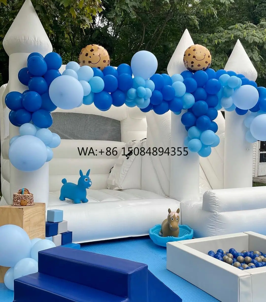 Popular Custom White Inflatable Bounce Castle Party High Quality Pink Wedding Bouncer House and Slide Combo for Sale