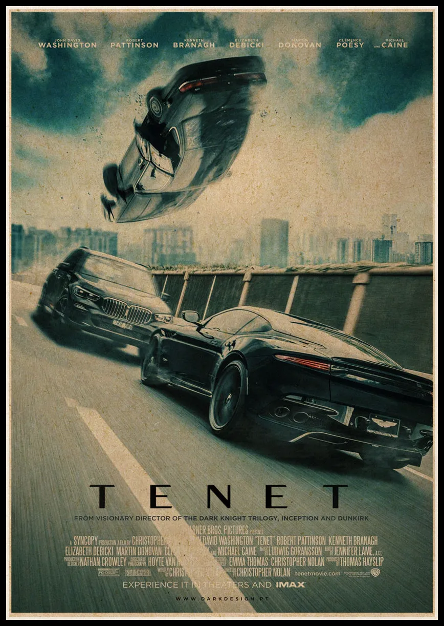 Tenet Movie Vintage Poster Art Movie Poster Film Wall Art Kraft Paper Retro Poster Room Decoration