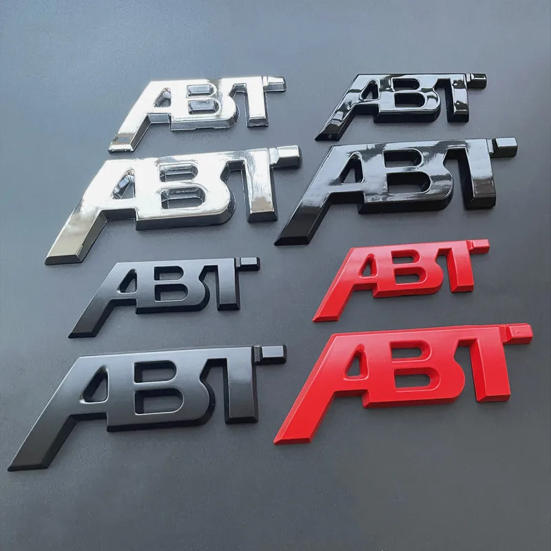 ثلاثية الأبعاد المعادن ABT شعار رسائل شعار السيارة شارة لأودي A5 A7 A1 SQ5 TT RS6 RS3 Q7 Q5 Q8 A3 VW Golf 7 ABT ملصق اكسسوارات