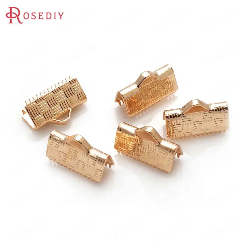 10 Stuks 18K Gouden Kleur Touw Uiteinden Bevestigingsklem Hoge Kwaliteit Diy Accessoires Sieraden Maken Materialen Rosediy Officiële-Website