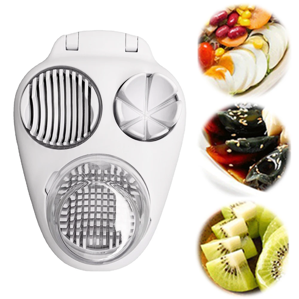 3 in 1 Egg Cutter Egg Chopper Multifunctional Kitchen Chopper Tool 3 Slice Modes Stainless Steel Wire for Strawberry Tomato - view 2