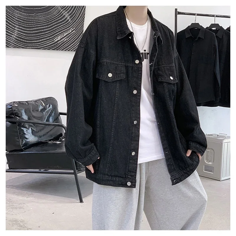 メンズ デニム ジャケット クラシック トレンド ファッショナブル カジュアル トップ オールシーズン対応 若いカップルに最適