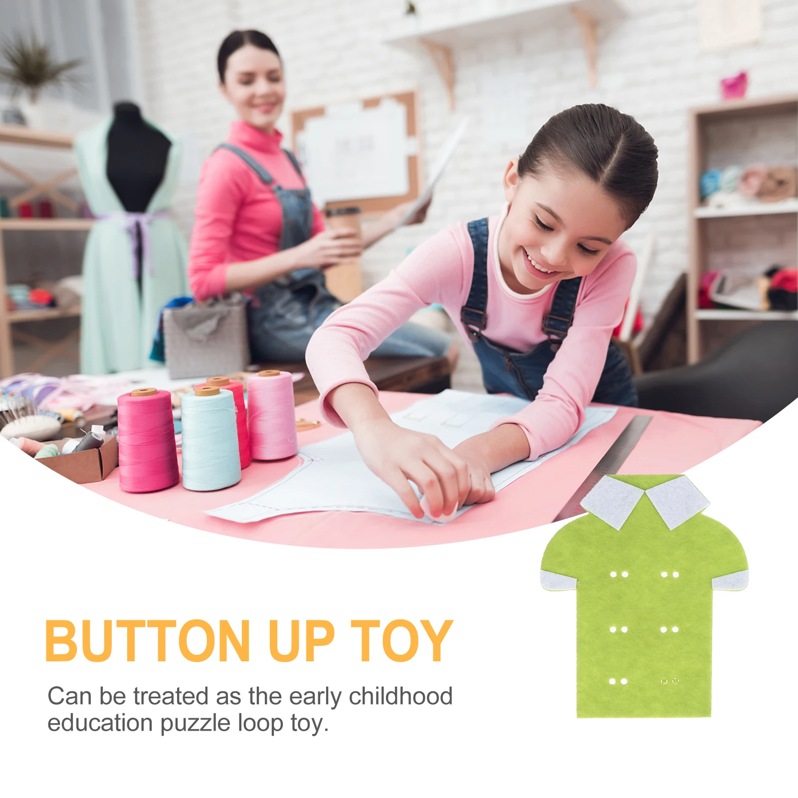 

2 Pcs Learn to Dress Toys Infant Threading Button Fasten Sewing Buttons Lace up