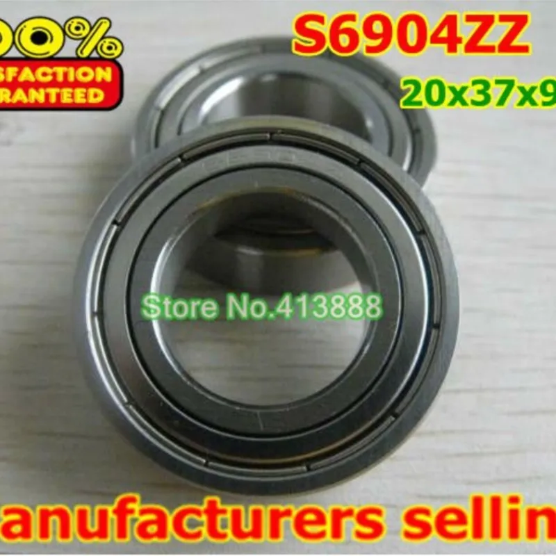 NBZH bearing(1pcs) SUS440C Environmental Corrosion Resistant Stainless Steel Deep Groove Ball Bearings S6904ZZ 20*37*9 Mm