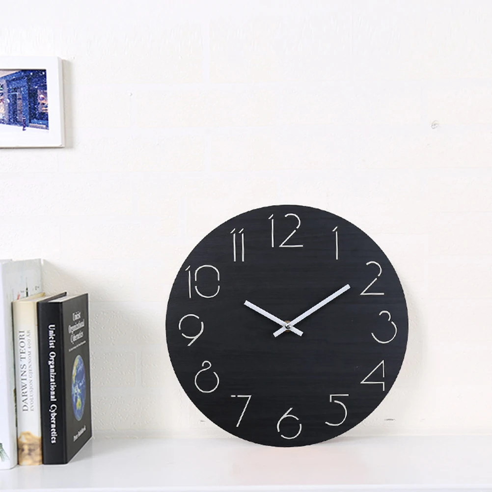 

Wooden Wall Decorative Wall Clocks Simple Decoration for Bedroom Living Room Office Noiseless Round Shape Gifts