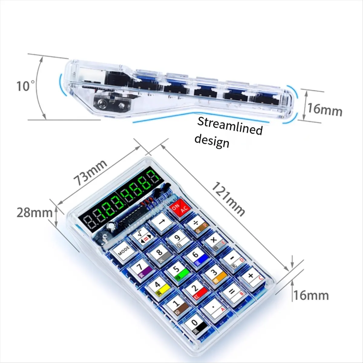 A88M DIY Electronic Kits LED Digital Tube Calculators 51 Microcontroller Control Resistance Conversion Soldering Projects B