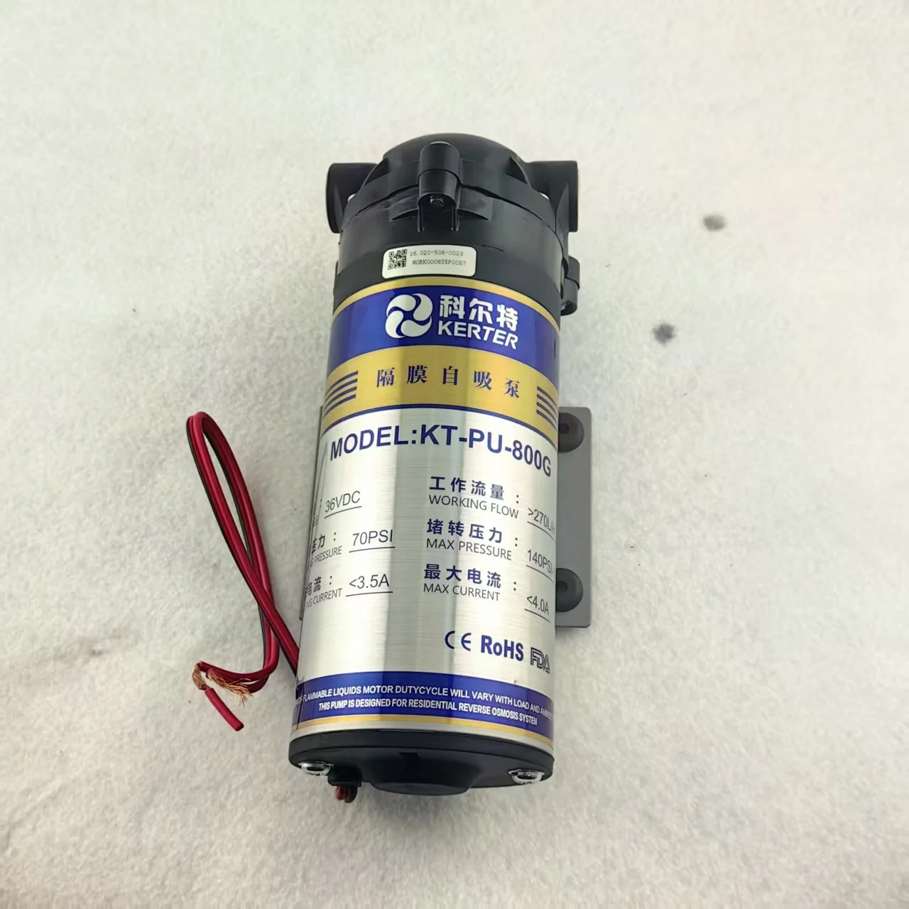 Nuotrilin 36v 400gpd 500gpd 800gpd RO Booster water Pump for Reverse Osmosis System Pressure Increase G3/8 port