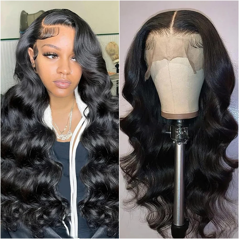 

200 Density Body Wave Human Hair Wig 13X4 Transparent HD Lace 30 40 Inch 13X6 Hd Lace Frontal Wig Pre Plucked For Black Women