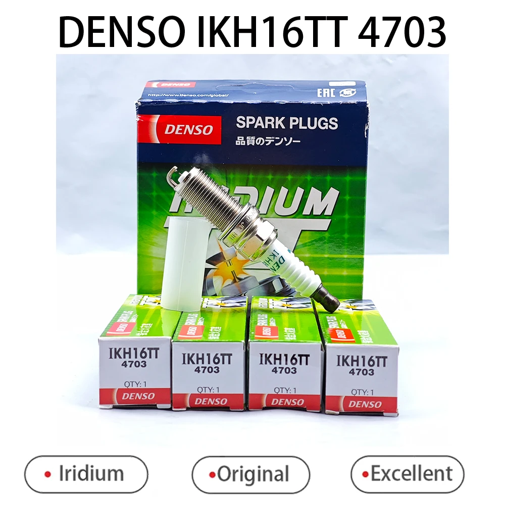 

4pcs 6pcs DENSO Iridium Spark Plug IKH16TT 4703 Replaces DENSO VKH16 VFKH16 etc