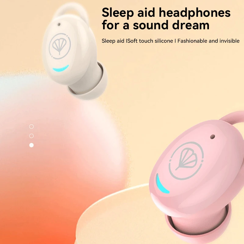 

Ультратонкие наушники для сна, беспроводная Bluetooth-гарнитура, невидимые наушники со скрытой кнопкой-вкладышем, спортивные наушники, водонепроницаемые 2025