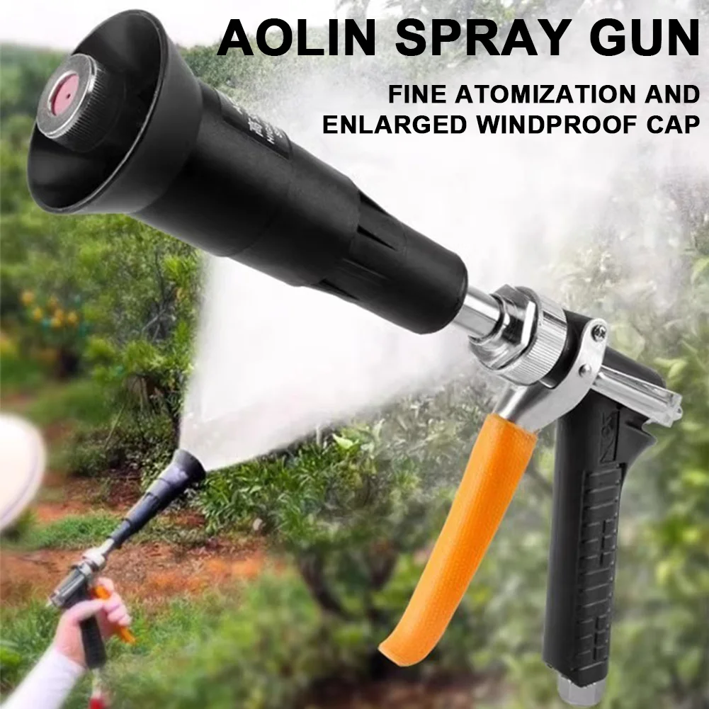 High-pressure Agricultural Spray Gun Stainless Steel Garden Orchard Lawn Atomization Sprayer Head Large Water Volume Irrigation