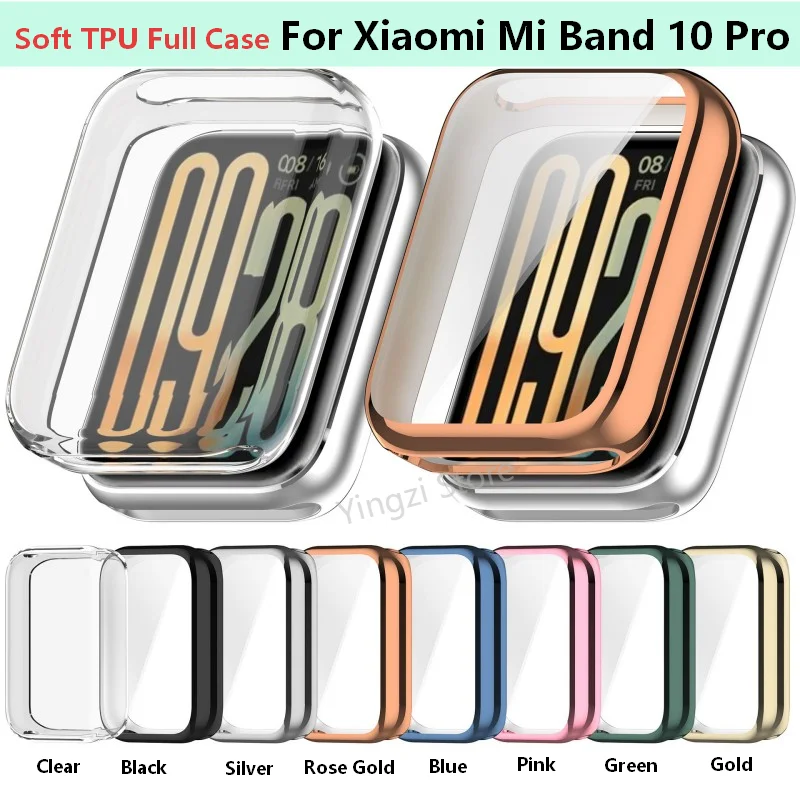Soft TPU Case for Xiaomi Mi Band 10 Pro Smart Watch Strap Bumper Cover Screen Protector Shell for Xiaomi Mi Band10 Pro Accessior