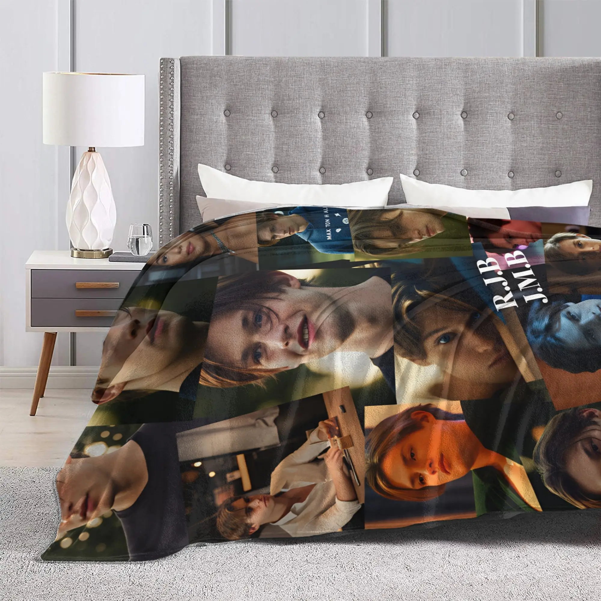 James Beaufort Plush Blanket Boy Girl  Flannel Throw Blanket For Home Decor Soft Warm Design Quality Bedspread Gift