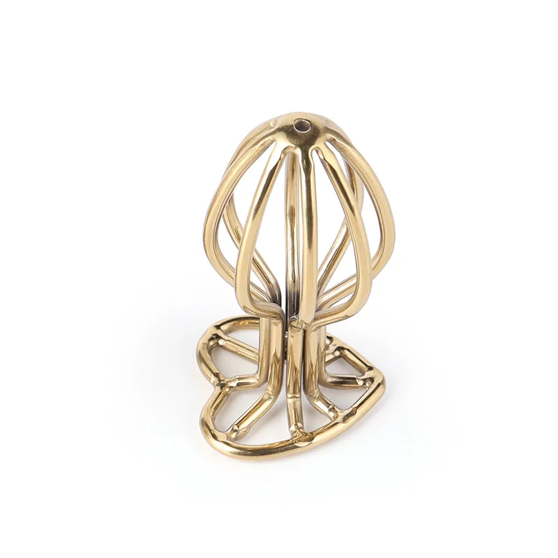 Sex Toys Metallic Hollow Anal Plug Heart-shaped Hollow Anal Plug Men and Women Flirting Gold Adult Masturbation Props view 5