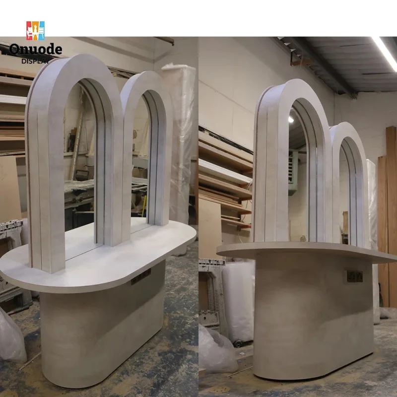 custom.Custom LED Hair Salon Furniture | Styling Stations & Workstations Display Cabinets | One-Stop Salon Design S
