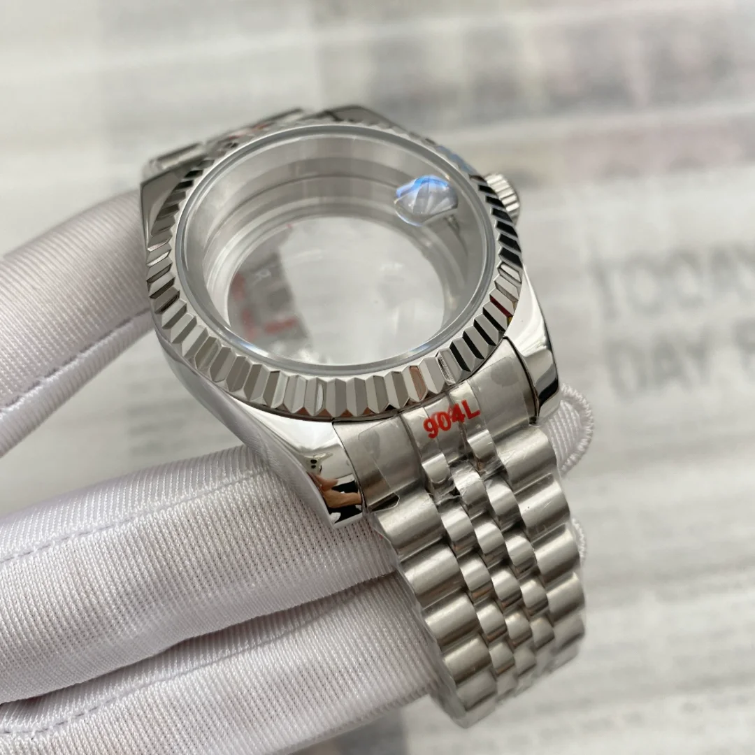 Cassa NH35 + cinturino orologio in acciaio inossidabile 316 cassa NH35 cassa 36mm/39mm vetro zaffiro adatto per movimento NH35/NH36