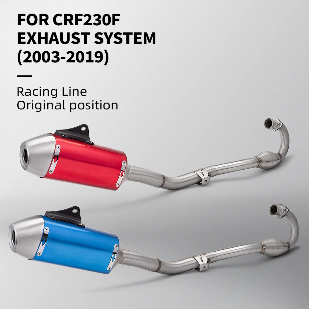 

For CRF230F CRF 230F 230 2003-2019 complete motorcycle exhaust muffler system