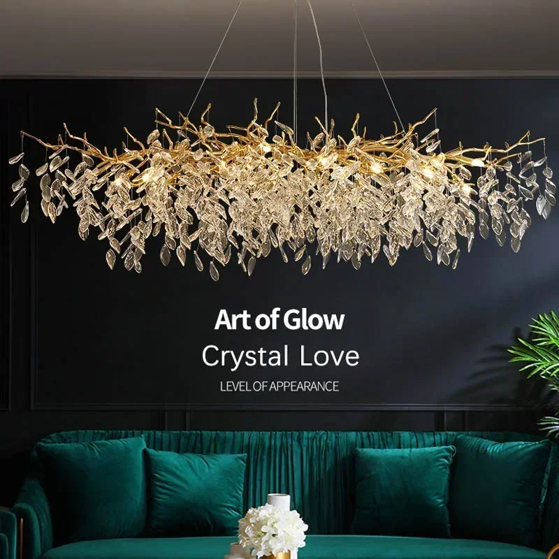 Luxury Modern Ceiling Chandeliers Interior Decoration Villa Dining Living Room Crystal Pendant Lamp Home LED Lighting Fixtures